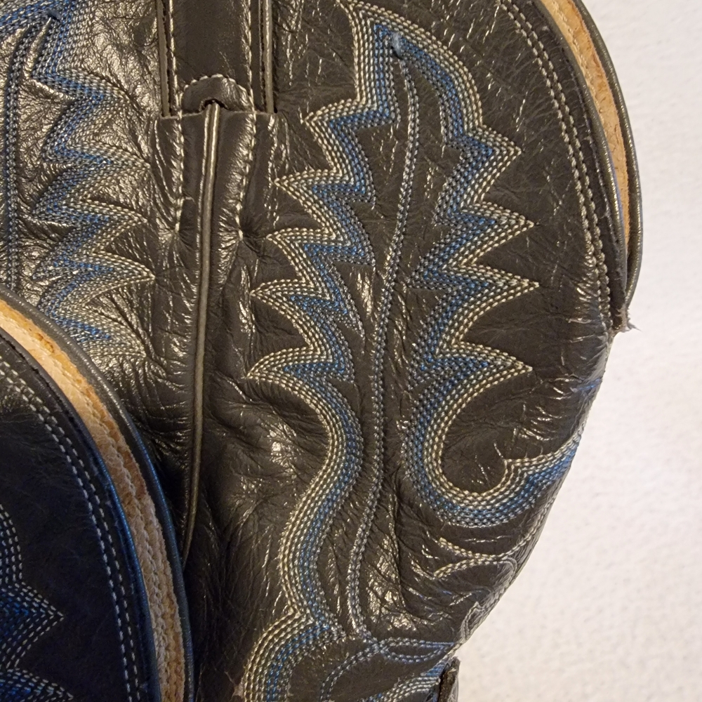 Justin Boots Charcoal Cowboy Boots - Picture 6 of 7